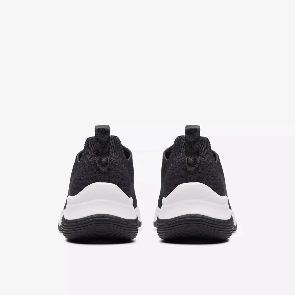 Clarks Circuit Tie 26174951 Sneakers Women's US 7.5 Black Slip On Shoes JOBB525